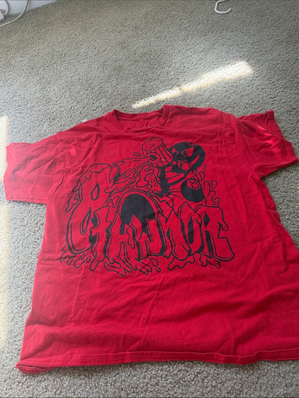 Red Graphic Short-Sleeve Men's T‑Shirt